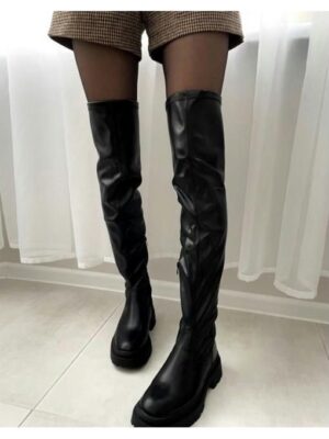 Ботфорты зимние на высокой тракторной подошве