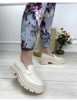 Туфли лоферы на тракторной подошве