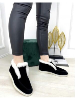 Высокие зимние лоферы