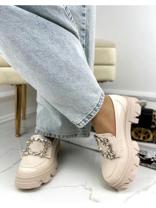 Лоферы с камнями на тракторной подошве — изображение 5