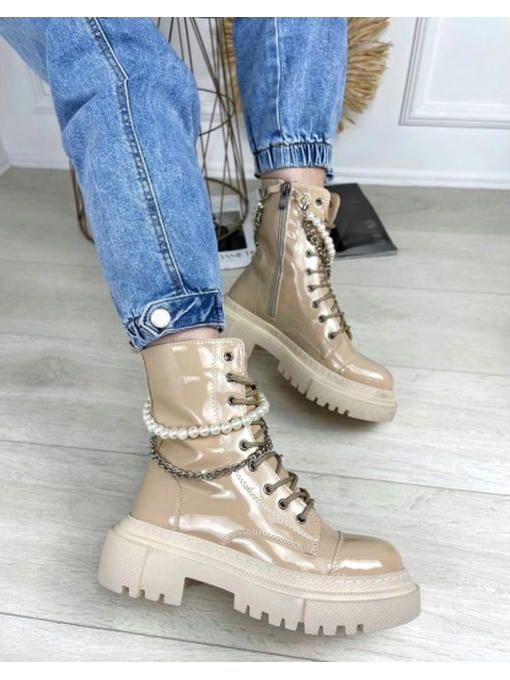 Ботинки демисезон украшение жемчуг — изображение 4