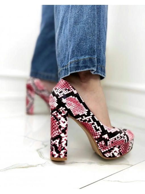 Туфли питон на широком каблуке — изображение 6