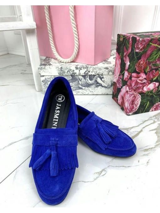 Туфли лоферы с кисточками замшевые — изображение 2