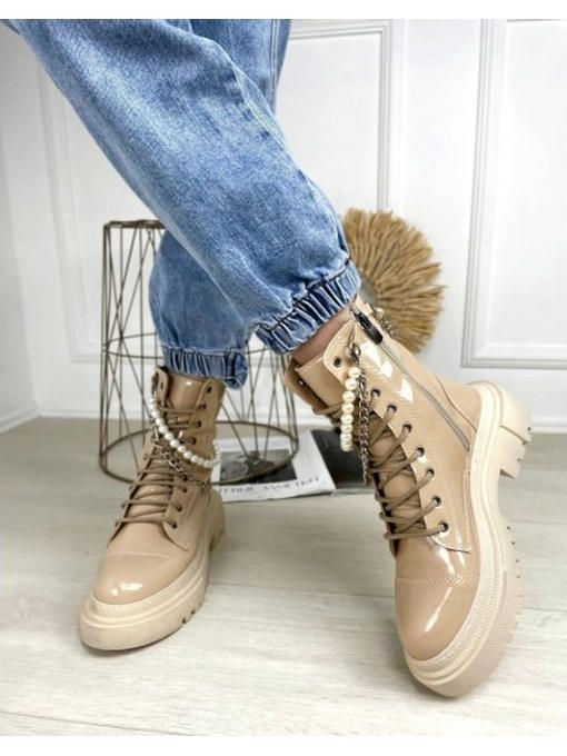 Ботинки демисезон украшение жемчуг — изображение 5