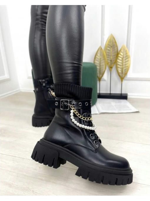 Ботинки демисезон украшение жемчуг — изображение 3