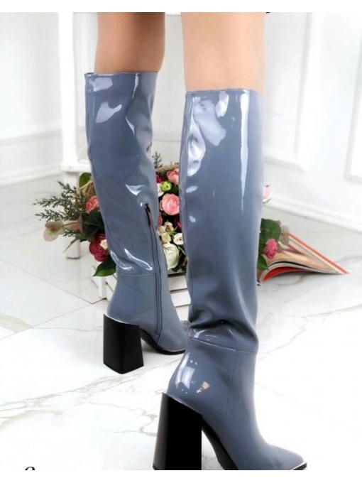 Сапоги , демисезон на устойчивом квадратном каблуке — изображение 6