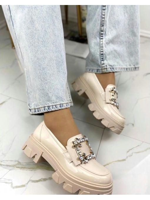 Лоферы с камнями на тракторной подошве — изображение 4