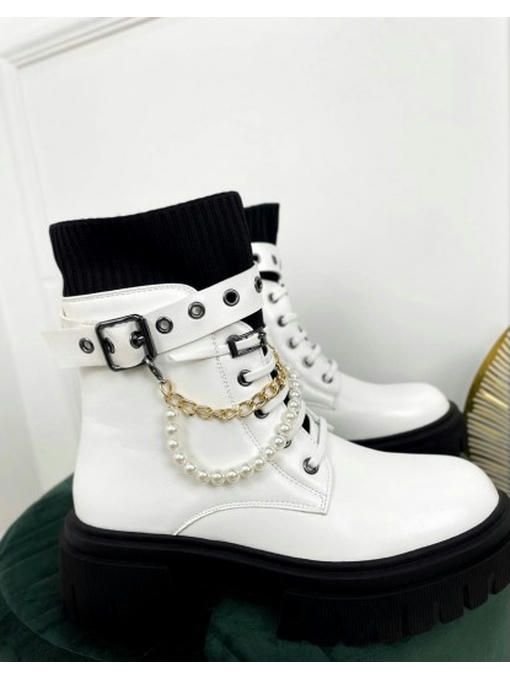 Ботинки демисезон украшение жемчуг — изображение 2