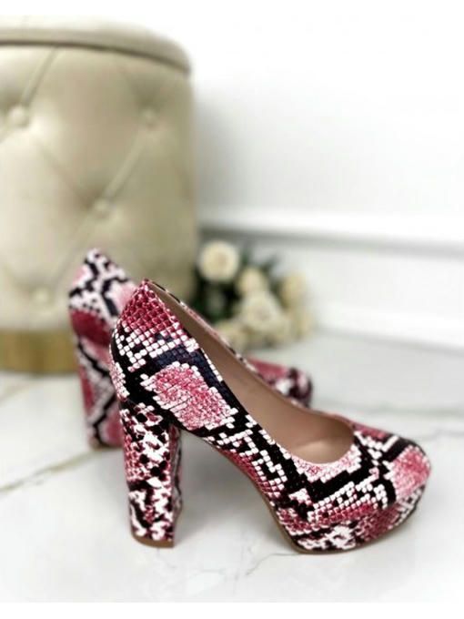 Туфли питон на широком каблуке — изображение 8