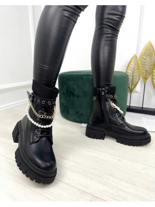 Ботинки демисезон украшение жемчуг — изображение 2