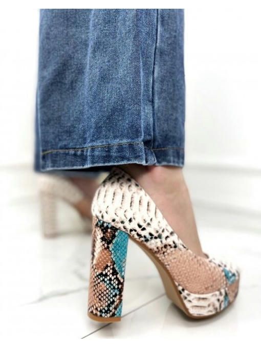 Туфли питон на широком каблуке — изображение 2