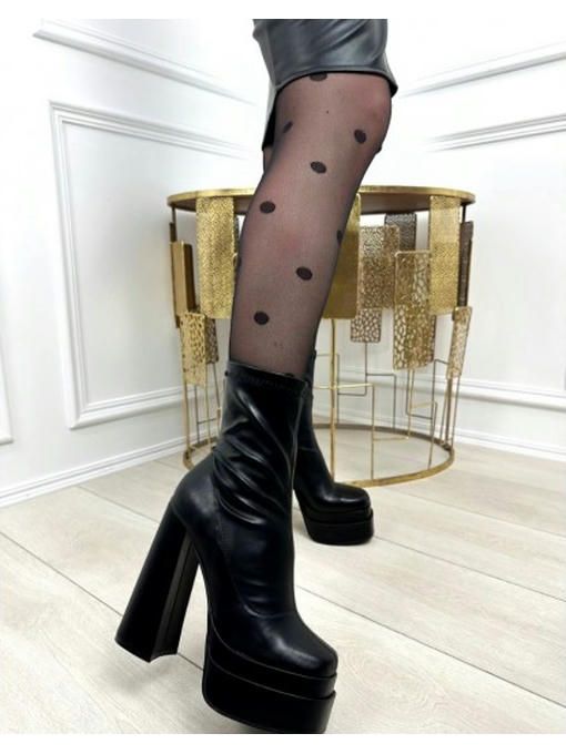 Ботильоны на высоком каблуке с квадраным носком — изображение 2