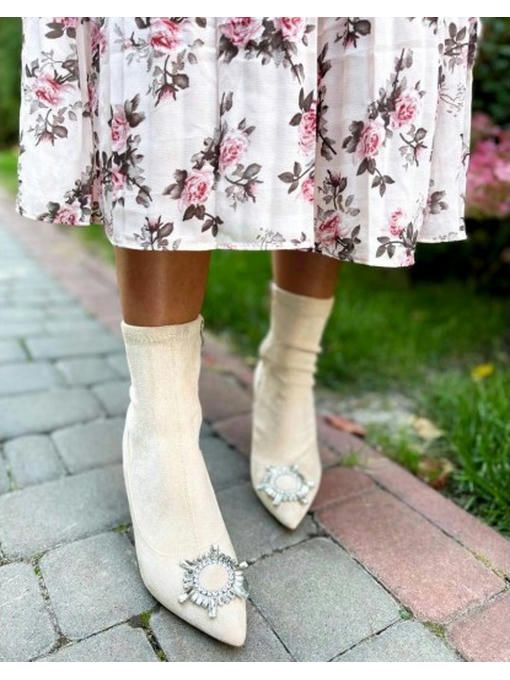 Ботильоны стрейчевые с украшнием на носке — изображение 2