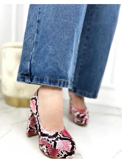 Туфли питон на широком каблуке — изображение 2