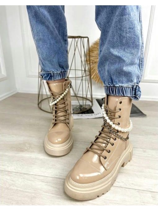 Ботинки демисезон украшение жемчуг