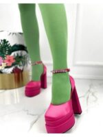 Туфли на высоком каблуке с квадраным носком