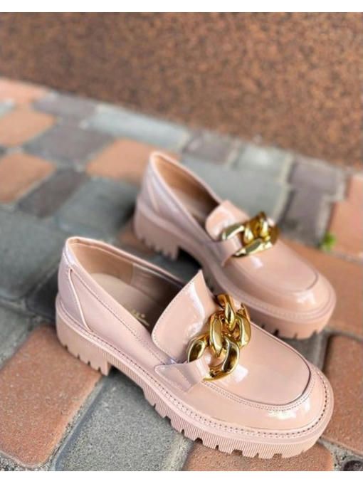 Туфли на тракторной подошве с цепями