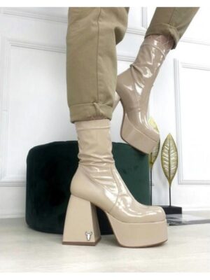 Ботильоны срейчевые на высоком каблуке