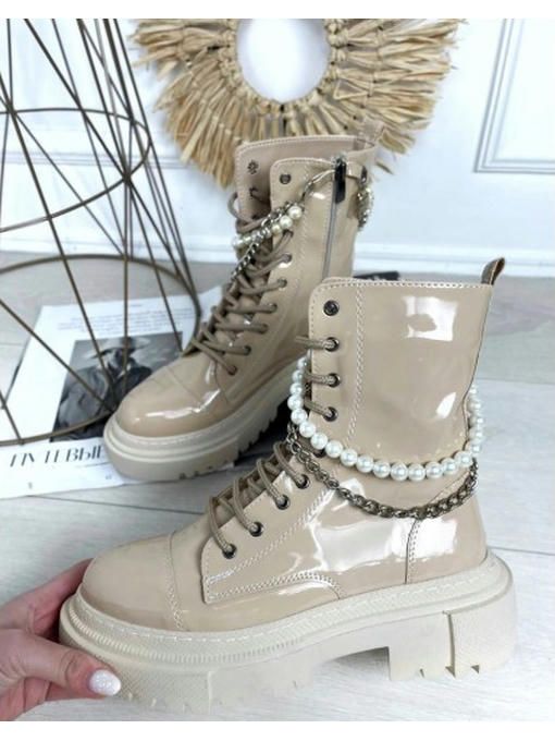 Ботинки демисезон украшение жемчуг — изображение 8