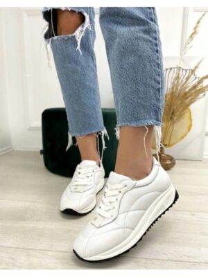 Кроссовки кожаные