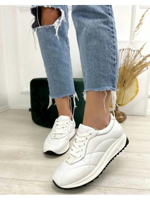 Кроссовки кожаные