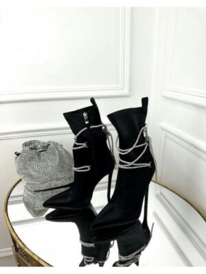 Ботильоны стрейчевые со сьемными камнями