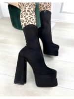 Ботильоны на высоком каблуке с квадратным носом