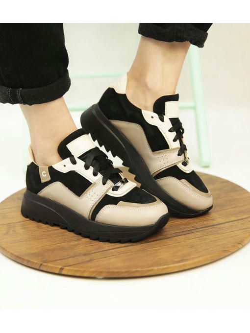 Кроссовки Черные бежевые — изображение 4