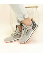 Кроссовки Серые розовые