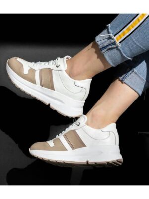 Кроссовки Белые бежевые