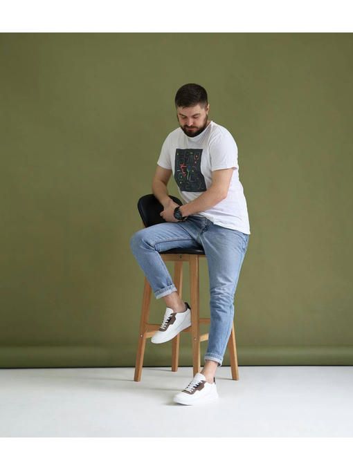 Кроссовки Белые коричневые — изображение 6