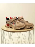 Кроссовки Бежевые красные