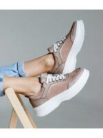 Кроссовки Бежевые