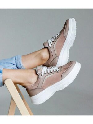 Кроссовки Бежевые