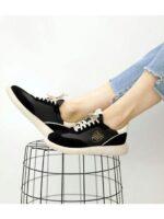 Кеды Черные бежевые