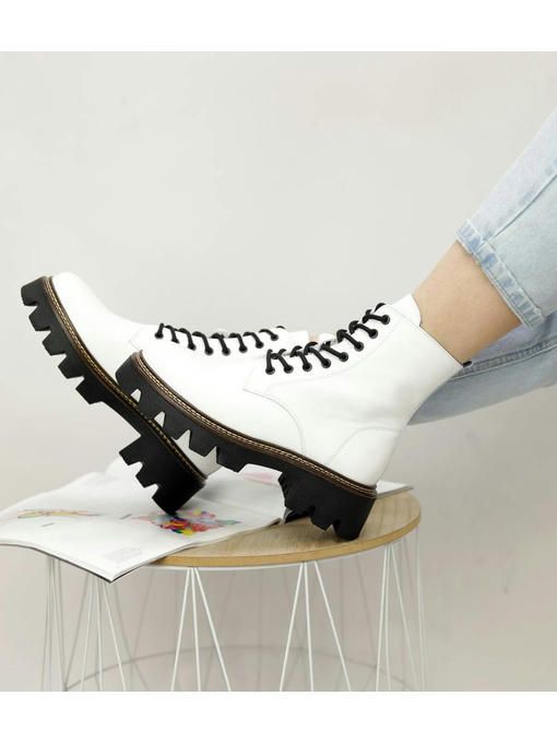 Ботинки Белые черные — изображение 4