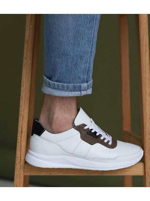 Кроссовки Белые коричневые — изображение 2