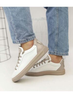 Кеды Белые бежевые