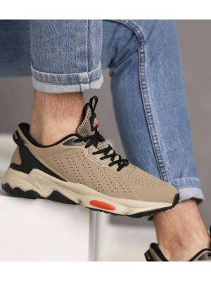 Кроссовки Бежевые черные