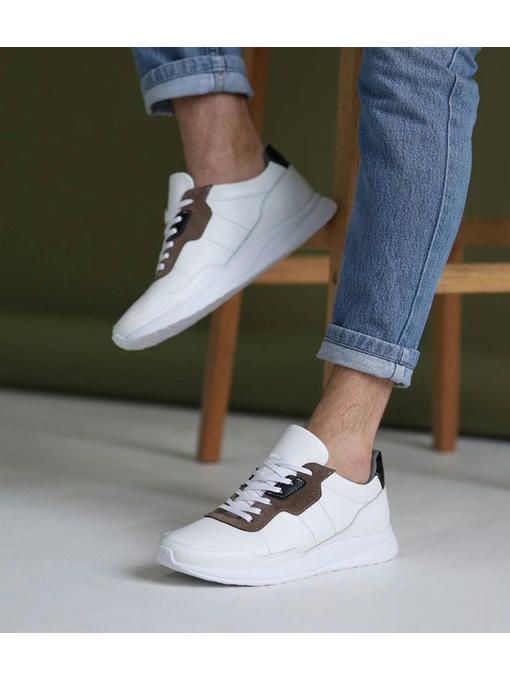 Кроссовки Белые коричневые — изображение 5