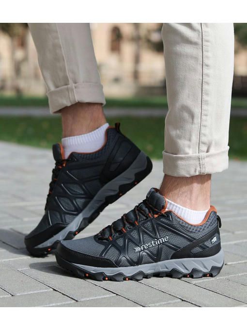 Кроссовки Серые оранжевые — изображение 4