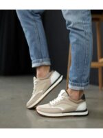 Кроссовки Бежевые белые