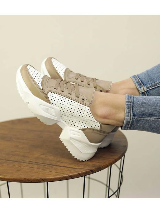 Кроссовки Белые бежевые — изображение 6