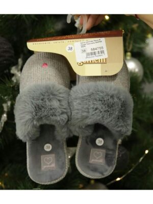 Домашние тапочки Серые