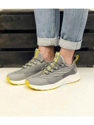 Кроссовки Серые желтые