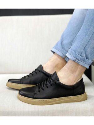 Кеды Черные бежевые