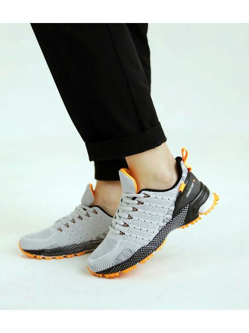 Кроссовки Серые оранжевые — изображение 4