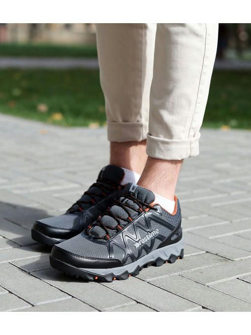 Кроссовки Серые оранжевые