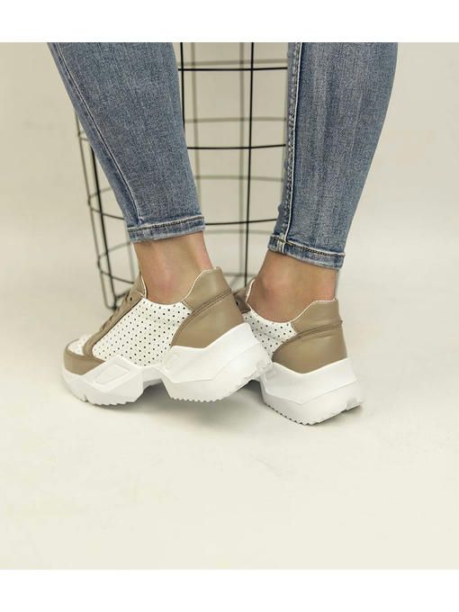 Кроссовки Белые бежевые — изображение 5