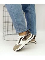 Кроссовки Бежевые белые